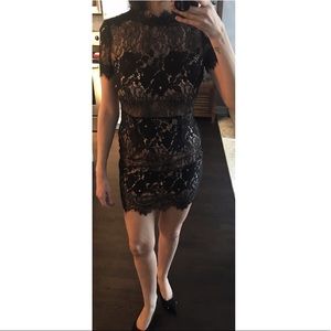 Black Lace Mini Dress